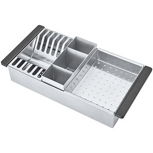 Kit Calha Úmida Removível Arell Inox 1mm 3 Acessórios E01P