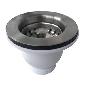 Válvula 3-1/2 Arell Cuba Pia Cozinha Aço Inox Escovado