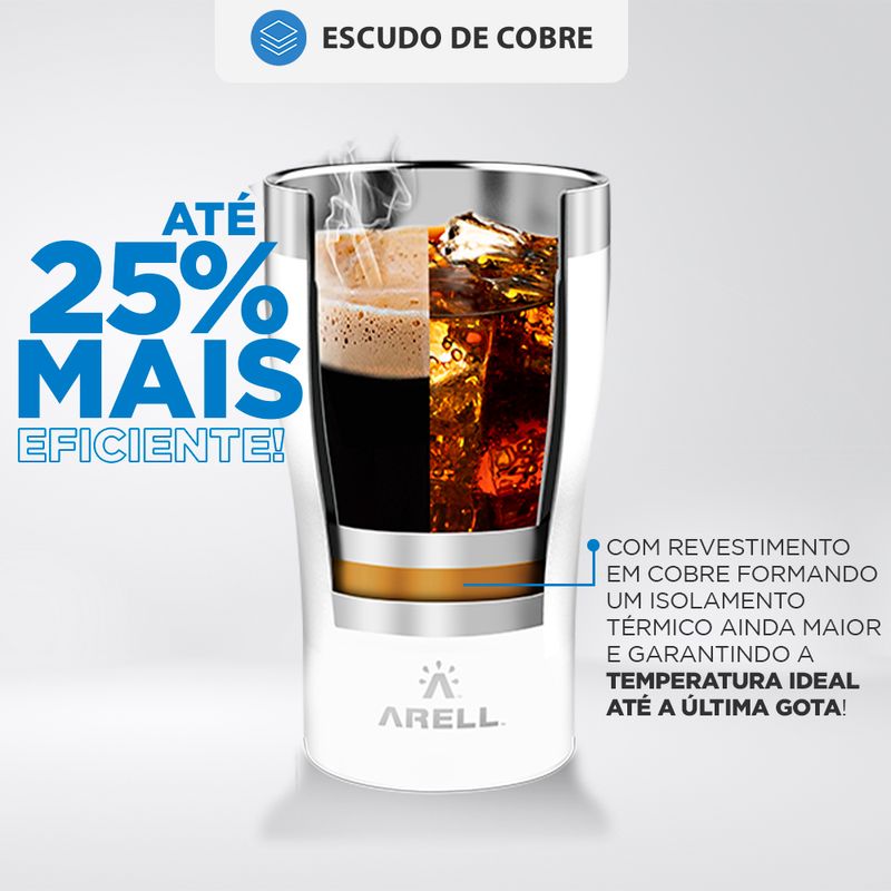 Copo térmico Arell oficial do BOTAFOGO - Tulip Pint - 500ml