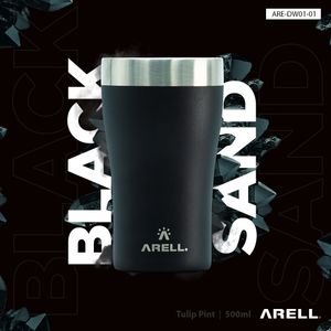 Copo Térmico Arell Inox a Vácuo 500ml Black Sand Sem Tampa