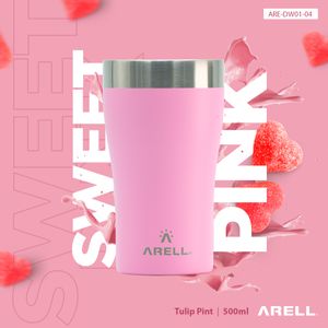 Copo Térmico Arell Inox a Vácuo 500ml Sweet Pink Sem Tampa