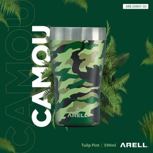 Copo Térmico Arell Inox a Vácuo 500ml Camou Sem Tampa