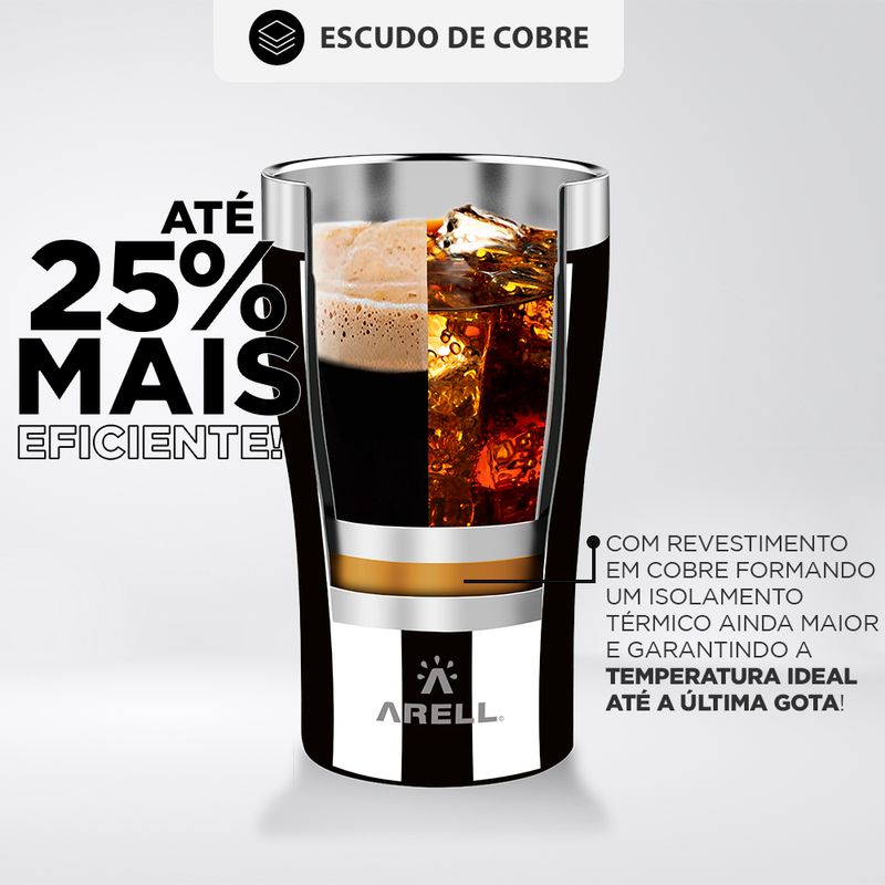 Copo térmico Arell oficial do BOTAFOGO - Tulip Pint - 500ml