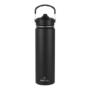 Garrafa Térmica Vácuo Straw Flask Arell 650ml  Blacksand