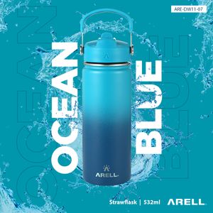 Garrafa Térmica Vácuo Straw Flask Arell 532ml  Ocean Blue