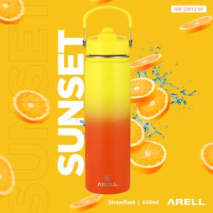 Garrafa Térmica Vácuo Straw Flask Arell 650ml  Sunset