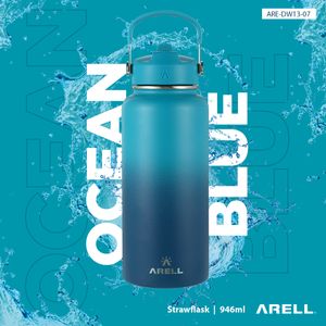 Garrafa Térmica Vácuo Straw Flask Arell 946ml  Ocean Blue