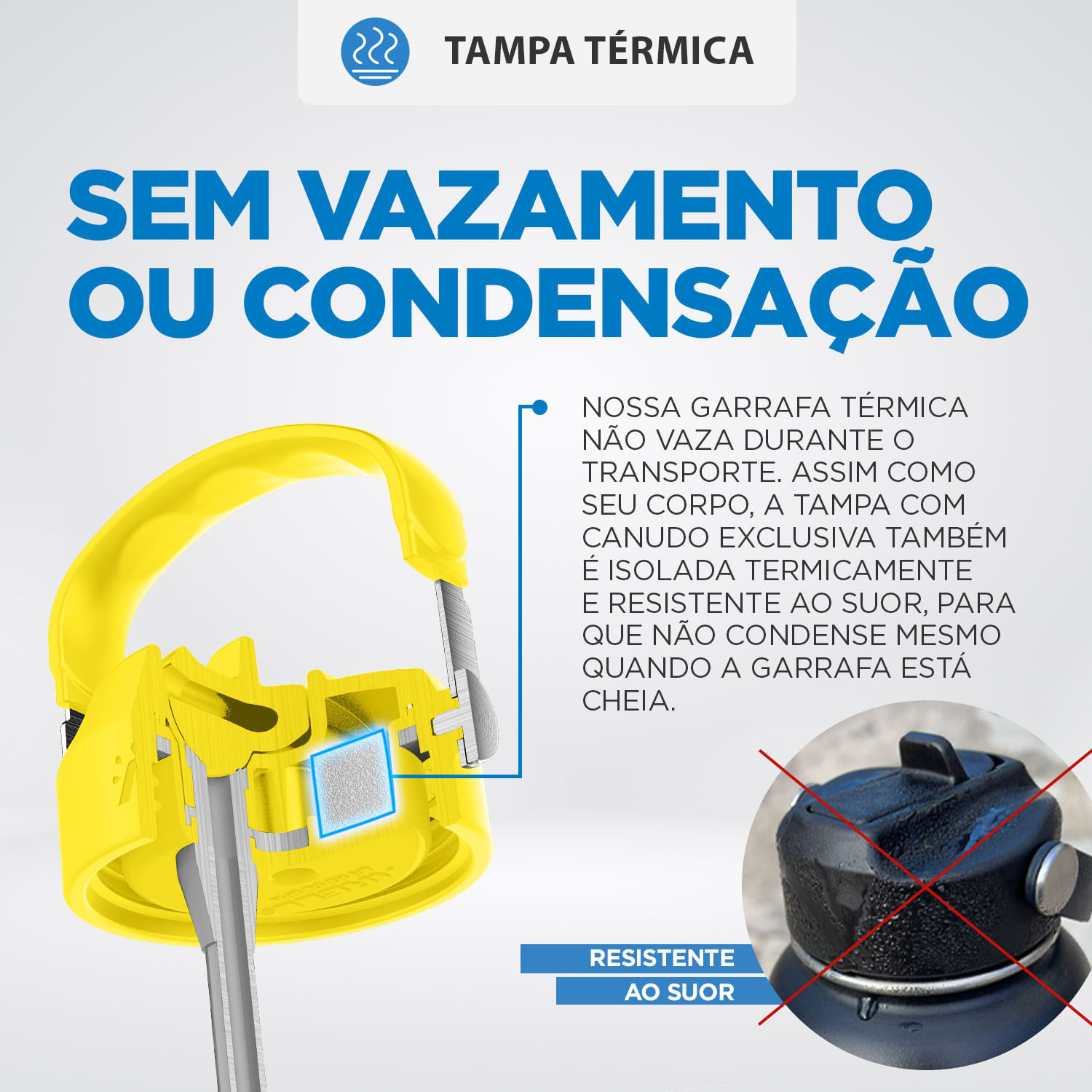 Tampa Térmica Flip Arell p/ Garrafas StrawFlask Sunset - Arell